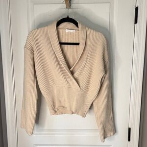 Goodnight Macaroon Cream V-Neck Sweater